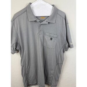 Carhartt Force Extremes‎ Polo Shirt Mens Gray Pocket Short Sleeve Work Large
